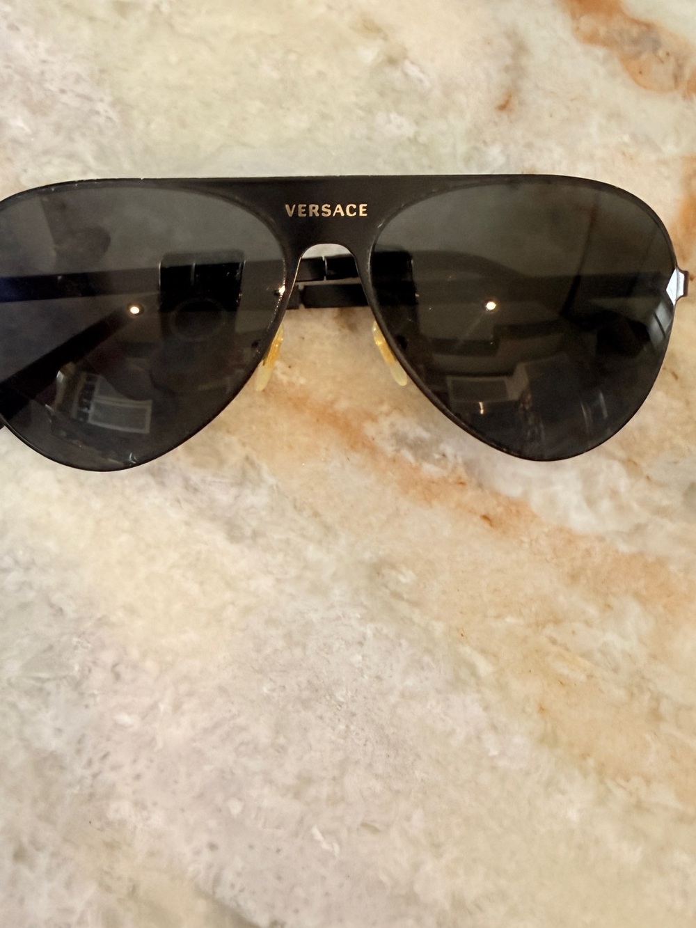 Versace black Aviator Sunglasses